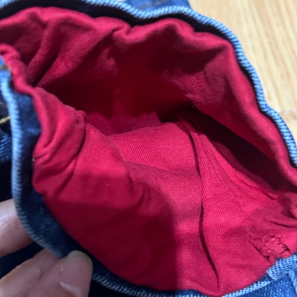 Like new land’s end drawstring jeans size medium 5-6 year old lined - Picture 2 of 3